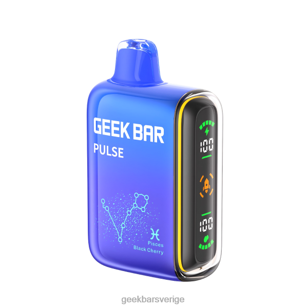 Geek Bar Electronic Cigarette - Geek Bar Pulse 15k engångsvape ZNX2J58 fiskar svart körsbär